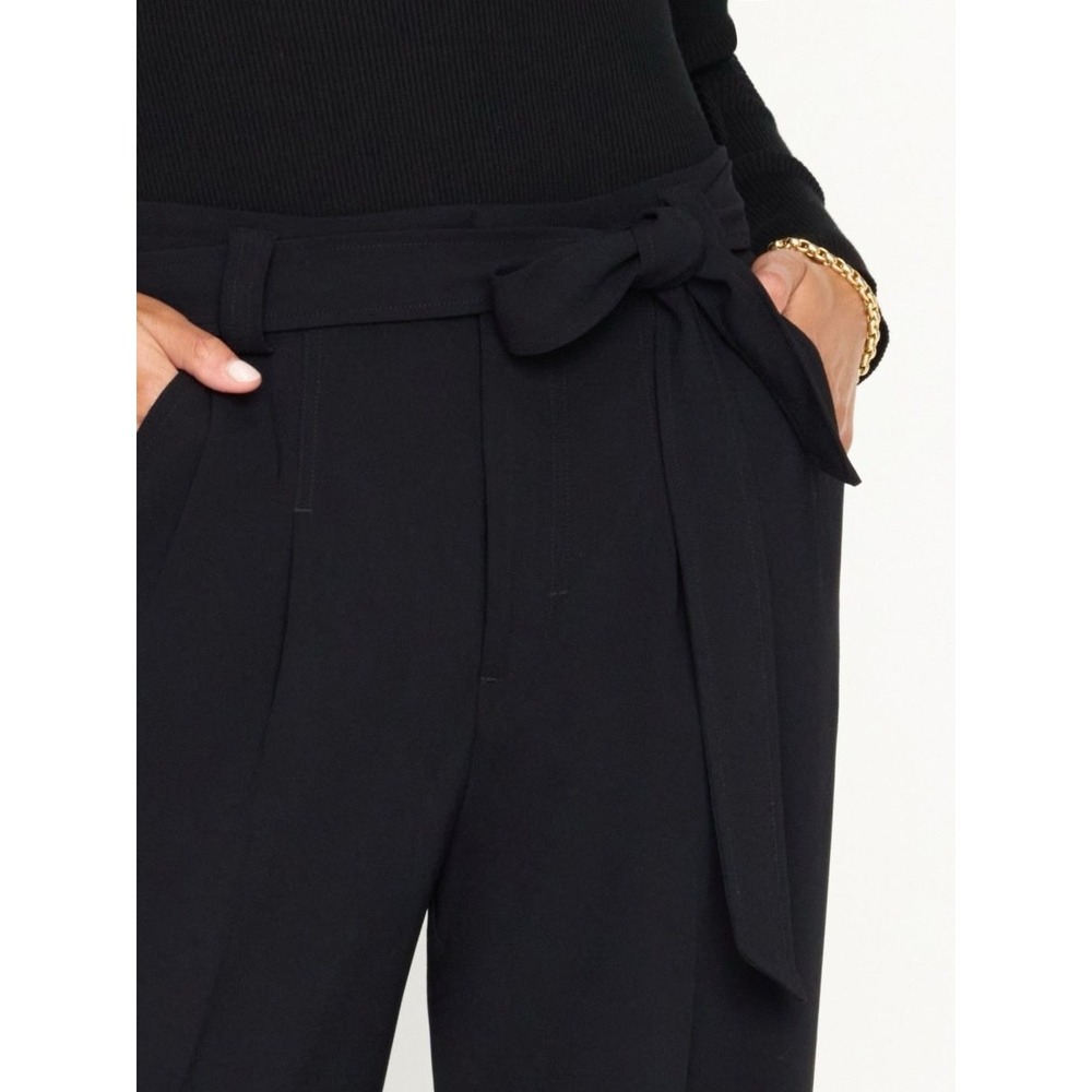 Brochu Walker The Duke Pant Black Onyx Wide-Leg Tie-Waist Trousers Size S - Picture 3 of 15